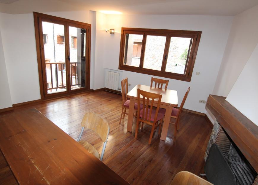 Dining Area with fireplace